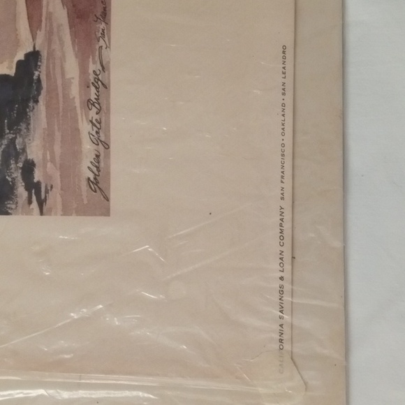 Vintage San Francisco Golden Gate Bridge Print Floyd Hildebrand - Picture 3 of 6
